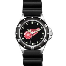 Challenger Detroit Red Wings Watch with Black Rubber Bracelet