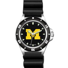 Challenger University Of Michigan Watch with Black Rubber Bracelet