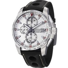 Chopard Watches Men's Miglia Gran Turismo Silver Dial Black Leather B