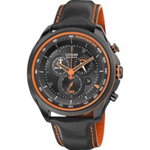 Citizen DRIVE WDR 3.0 Mens Chrono Black Dial w/ Orange AT2185-06E