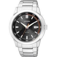 Citizen Eco-drive 100m Mens Calendar Stainless Steel Watch Bm7140-54e