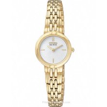 Citizen Eco-Drive Ladies Silhouette Watch White/Gray EX1092-57A