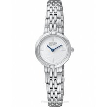 Citizen Eco-Drive Ladies Silhouette Watch White/Gray EX1090-52A