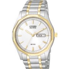 Citizen Eco-Drive WR100 Two Tone Day and Date Dress BM8434-58A