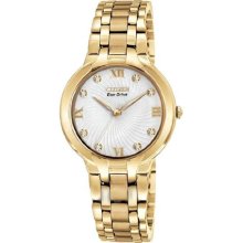 Citizen EM0132-59A Women's Bella Eco-Drive Gold Tone Stainless Steel D