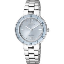 Citizen Lady Eco Drive Light Blue Face Bezel 50 M Em0017-57l