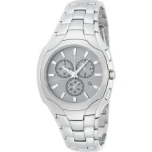 Citizen Men's AT0880-50A Eco-Drive Chronograph Stainless Steel Silver Dial Watch