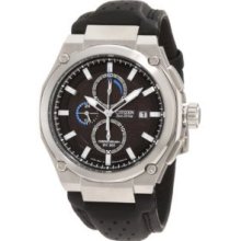 Citizen Men's Stainless Steel Case Black Leather Mineral Watch Ca0310-05e