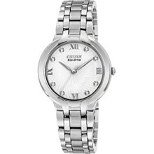 Citizen Silvetone with Diamond Women's Bella Eco-Drive Watch Women's