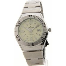 Croton Ca301237ssiv Steel Date Mens Casual 24 Hr Time Watch 5atm