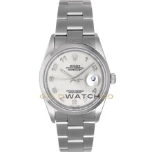 Datejust 16200 Oyster Band Smooth Bezel White Dial