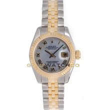 Datejust 179173 Steel Gold Jubilee Fluted Bezel MOP Roman Dial