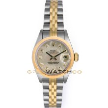 Datejust 69163 Steel Gold Jubilee Band Smooth Bezel MOP Dial