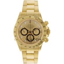 Daytona 18K Yellow Gold 116528 Champagne Diamond Dial