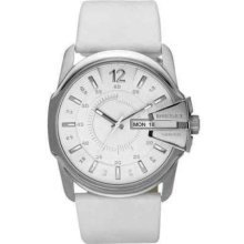 Diesel Men's White Dial White Leather Strap DZ1405 Watch