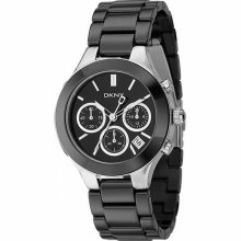 Dkny Black Ceramic Ladies Watch