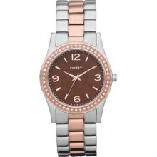 DKNY NY8479 Glitz Two-Tone Crystals Women's Watch ...