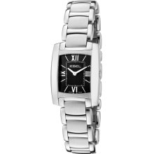 Ebel Brasilia Mini Ladies Black Stainless Steel Swiss Quartz Watch 9976M22/54500