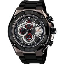 Edifice Black Label Quartz Stainless Steel Gunmetal Chronograph Strap