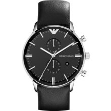 Emporio Armani Chronograph Leather Men's Watch AR0397