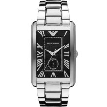 Emporio Armani 'Classic - Large' Rectangular Dial Watch