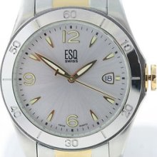 Esq Men's Aston 07301175 Two-tone Stainless Date Silver Dial Watch