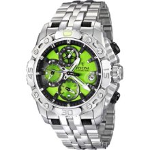 Festina Men's Bike 2011 Chronograph Watch F16542/8 With Stainless Steel Strap And Green Dial