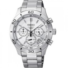 For 2012/13 White Dial Mens Seiko Sports Chronograph Ssb047p1