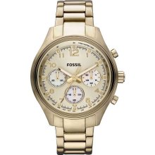 Fossil Chronograph Gold Ion Ladies Watch CH2791