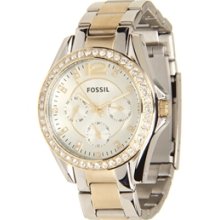 Fossil ES3204 Riley Stainless Steel Bracelet Two Tone Women's Watch