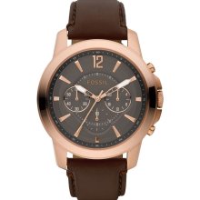 Fossil Grant Chronograph Leather Men's Watch FS4648