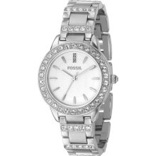 Fossil 'Jesse' Crystal Embellished Bracelet Watch, 34mm