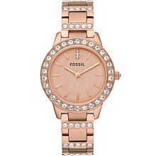 Fossil Jessie Rose Goldtone Glitz Bracelet Watch