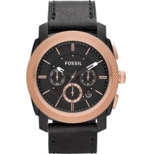 Fossil Machine Chronograph Leather Men's Watch FS4715