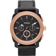 Fossil Machine Chronograph Leather Mens Watch FS4715