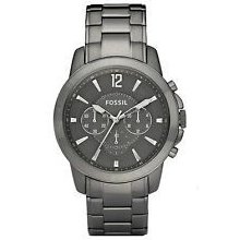 Fossil Men's Fs4584 Boxed Grant Chronograph Grey Dial Watch