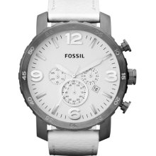 Fossil Nate Chronograph Leather Men's Watch JR1423