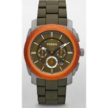 Fossil Orange Machine Silicone Aluminum Men's Watch FS4660