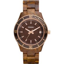 Fossil Stella Burlwood Acetate Ladies Watch ES3088