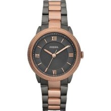 Fossil Sydney Mini Smoke and Rose-Gold Women's watch #ES3075