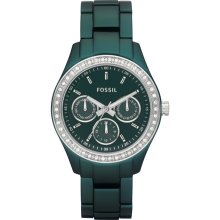 Fossil Women's ES2951 Green Stainless-Steel Quartz Watch with Green Dial