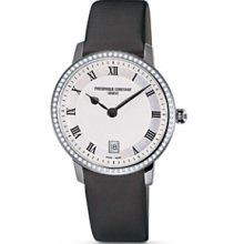 FrÃ©dÃ©rique Constant Slim Line Watch With Diamonds, 37 mm