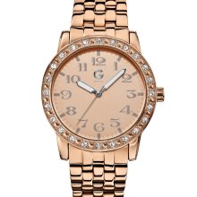 G by GUESS Oversized Rose Gold-Tone Ladiesâ€™ Dress W