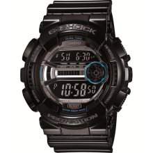 G-shock: Gd-110-1 Lap Memory 60 Digital Watch - Black - Black