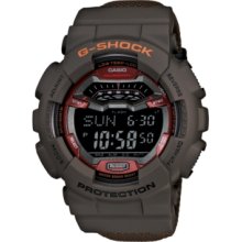 G-Shock Watch, Mens Digital Brown Resin Strap 55x51mm GLS100-5