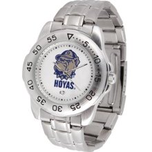 Georgetown University Hoyas Mens Sports Steel Watch