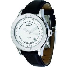 Gio Monaco Men's 776-F Estasi Automatic White Dial Black Leather ...