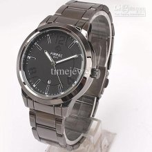 Gorgeous Men Black Dial And Paint Band Stainless Steel Black Watches