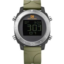 Green Hugo Boss Orange Collection Green Silicone Strap D... - Jewelry