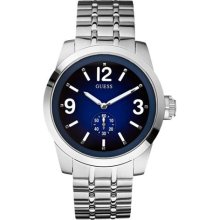 Guess Men's U11657G1 Silver Stainless-Steel Analog Quartz Watch with